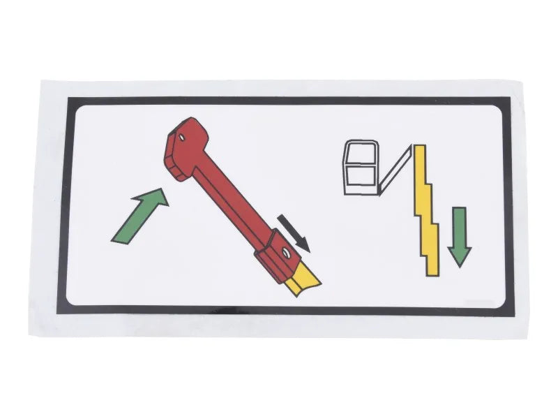 JLG Decalmast Manual Descent Au2213 replacement part image