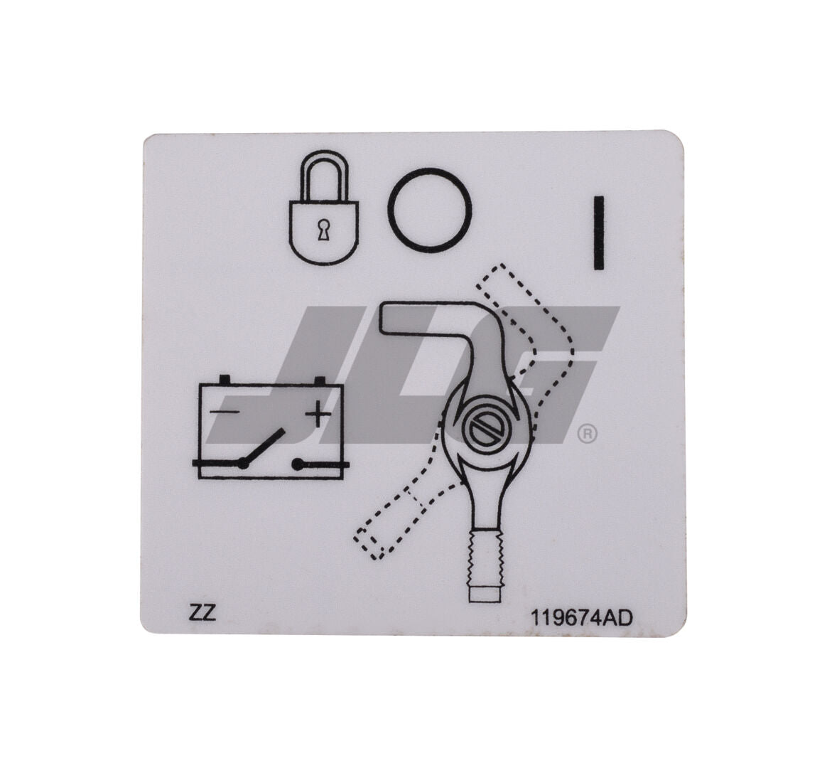 JLG Decal Battery Disconnect Ip 70145 replacement part image