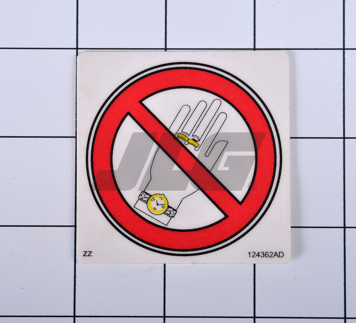 JLG Label Warning Do Not Wear Jew Ip 70175 replacement part image