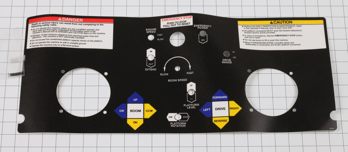 JLG Sn Decalcontrol Box Sn0082014 replacement part image