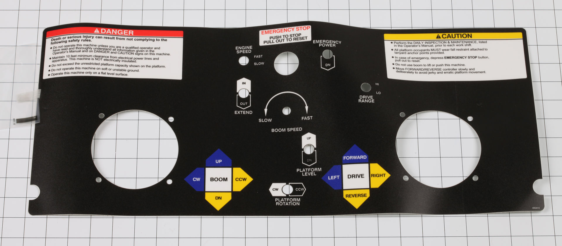 JLG Sn Decalcontrol Box Sn0082014 replacement part image